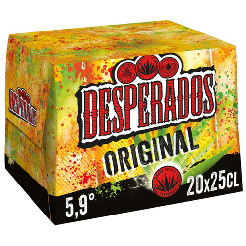 Desperados Original Bière aromatisée à un spiritueux à base d'agave 20x25cl