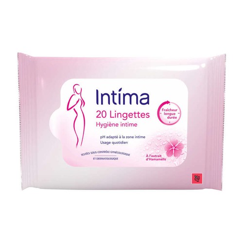 Intima Lingettes Hygiène Intime Fraîcheur Longue Durée x20