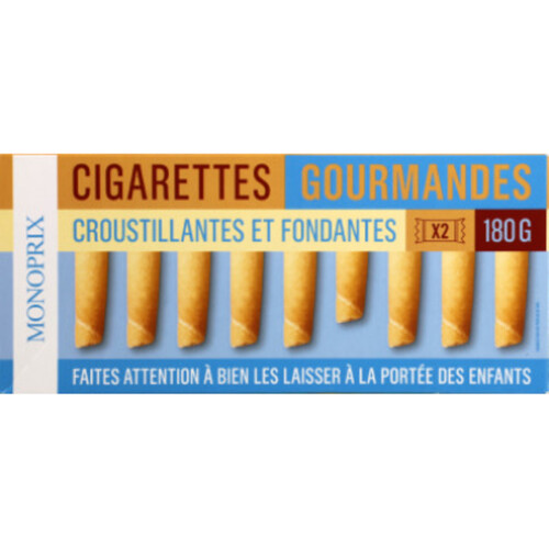 Monoprix Cigarettes Gourmandes Croustillantes et Fondantes 180g
