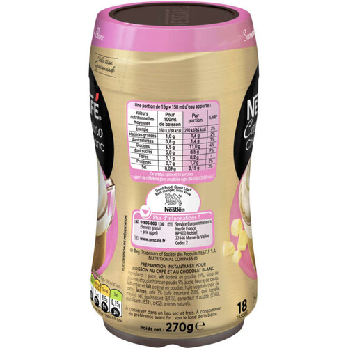 Nescafé Cappuccino Choco Blanc 270g