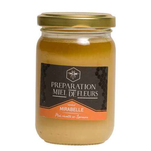 Miramiel Préparation Miel de fleurs Arome Mirabelle 250g