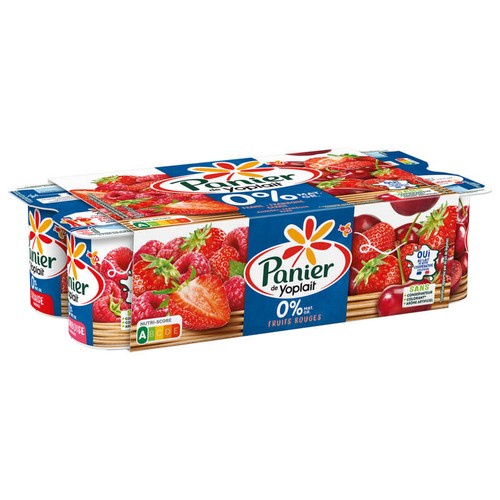 Panier De Yoplait 0% Mg Fruits Rouges 8x125g