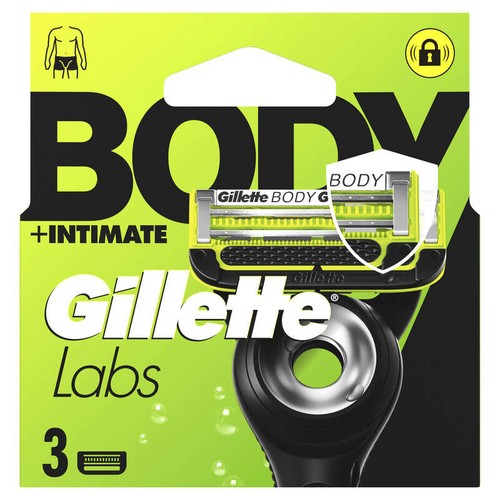 Gillette Labs Body + Intimate Recharge Rasoir 2 lames x3