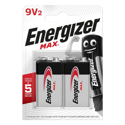 2 Piles Energizer Max 9V