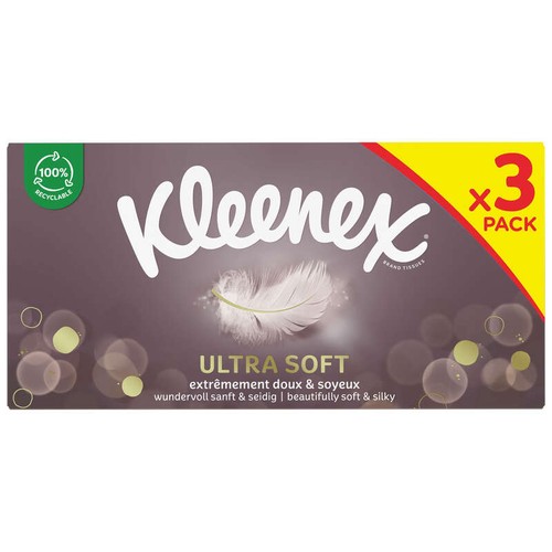 Kleenex mouchoirs boîte ultra soft lot 3x64