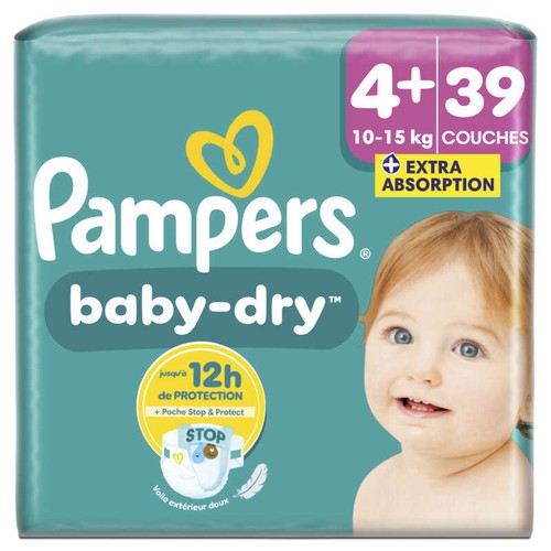 Pampers Couches Baby-Dry Taille 4+ x39