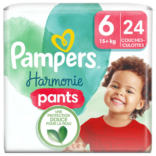 Pampers harmonie pants taille 6, 24 couches-culottes, 15kg+