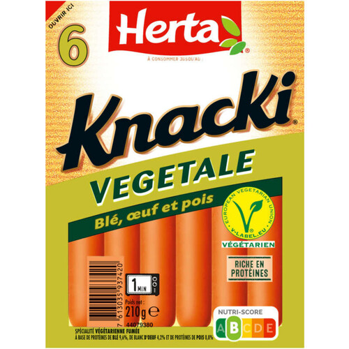 Herta Knacki saucisses végétales x6 - 210g