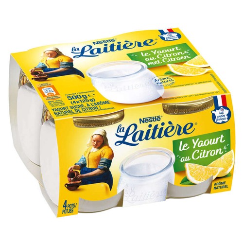 La Laitière Yaourt Arôme Citron 4x125g