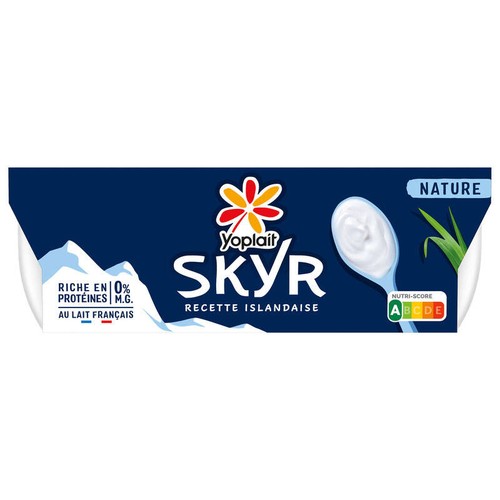 Yoplait Skyr Nature Recette Au Yaourt Riche En Proteine Pots 4x100g