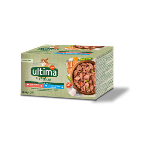 Ultima Nature Terrine Multi-Pack Saumon et Poissons de l'Océan 4x85g