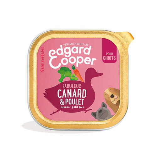 Edgard & Cooper Pâté pour Chiots au Canard Poulet 100g