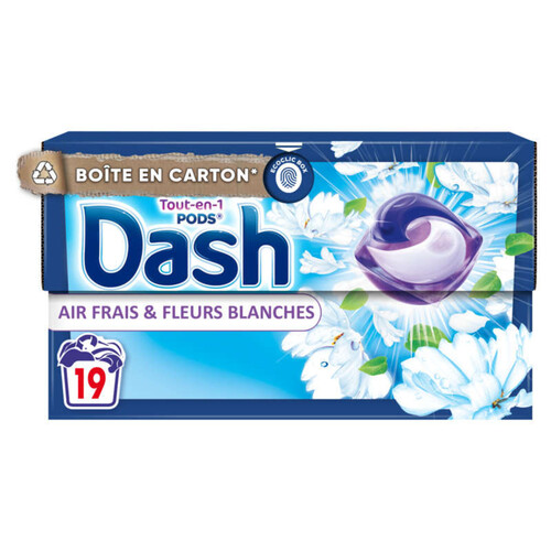 Dash pods tout en 1 fleurs blanches x19