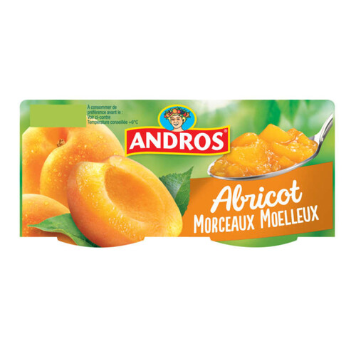 Andros aux morceaux moelleux d'abricot 4x100g