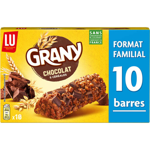 Lu Grany Barres de céréales Chocolat 208g