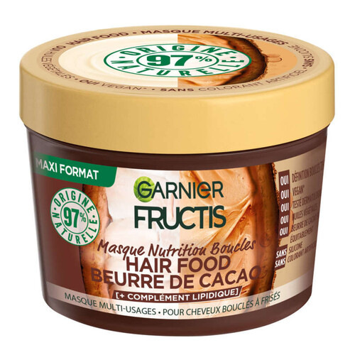 Garnier Fructis Hair Food Masque Beurre de Cacao Cheveux Bouclés & Frisés 390ml
