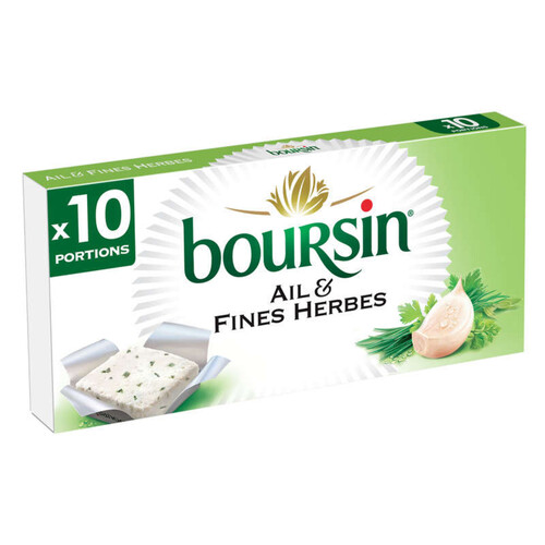 Boursin Fromage à tartiner Ail & fines herbes 10 portions 160 g