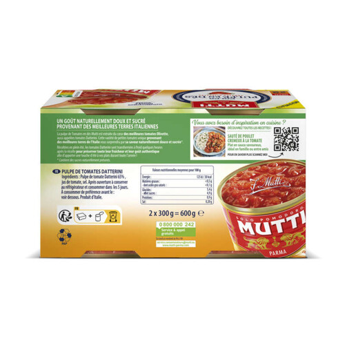 Mutti Pulpe De Tomates Datterini 2 X 300G