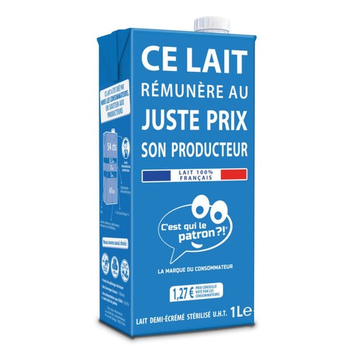 La Marque Du Consommateur Lait 1/2 Écrémé Stérilisé Uht 1L