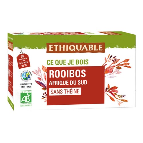 Ethiquable Rooibos Afrique Du Sud sans Théine Bio 40g