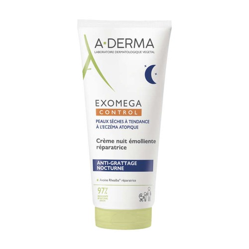 A-Derma Exomega Control Crème Nuit Émolliente Réparatrice 200ml