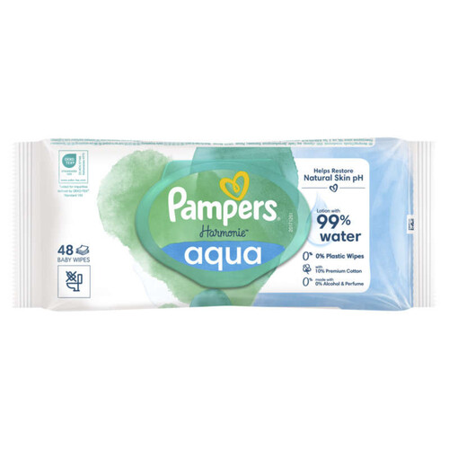 Pampers Aqua Harmonie Lingettes Bébé x48