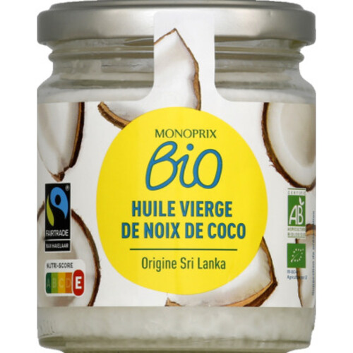 Monoprix Bio Origines Huile Vierge de Coco Origine du Sri Lanka 200ml
