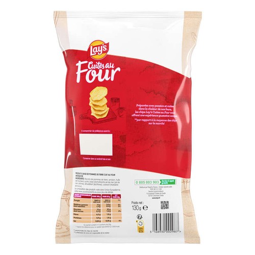 Lay's Chips cuites au four nature 130g