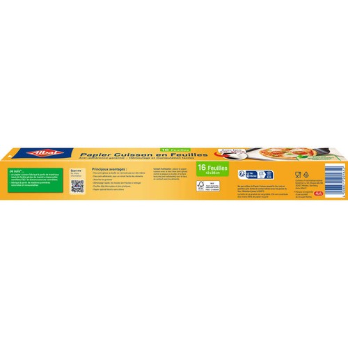 Albal Papier Cuisson 16 feuilles Anti-adhérent