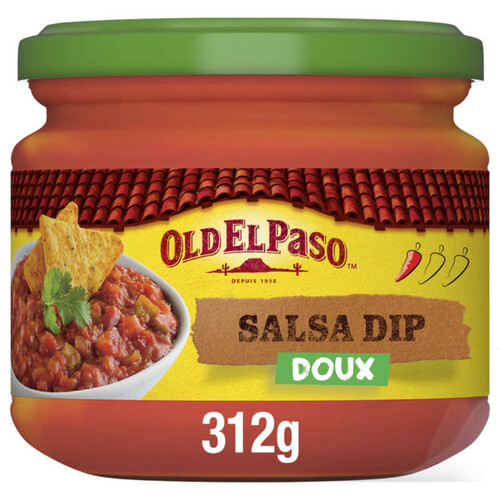 Old El Paso Sauce apéritif Salsa Dip Douce oignons et poivrons 312g