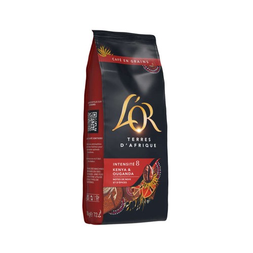 L'Or café en grains intensité 8 Kenya & Ouganda 500g