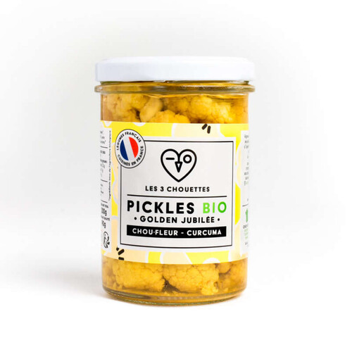 [Par Naturalia] Les 3 Chouettes Pickles Chou-Fleur & Curcuma 210G Bio