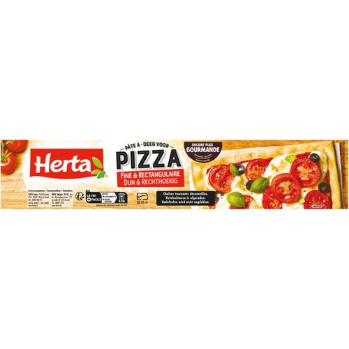 Herta Pâte à Pizza fine et rectangulaire 390g