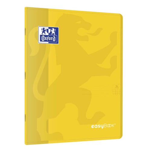 Oxford ahier EasyBook 24x32cm Petits Carreaux 5mm Margés 96 Pages Agrafées