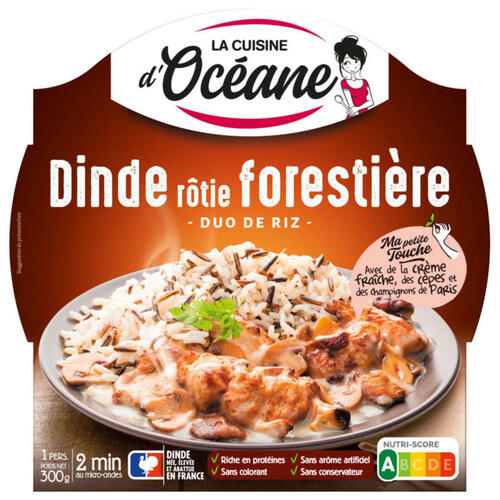 La Cuisine D'Océane Dinde Rôtie Forestière & Duo De Riz 300g