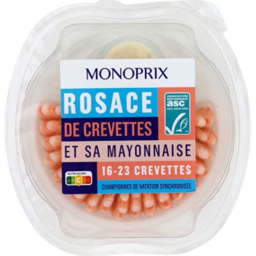 Monoprix Rosace de crevettes et mayonnaise 130g