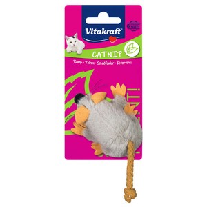 Vitakraft Souris en Peluche avec Corde et Catnip