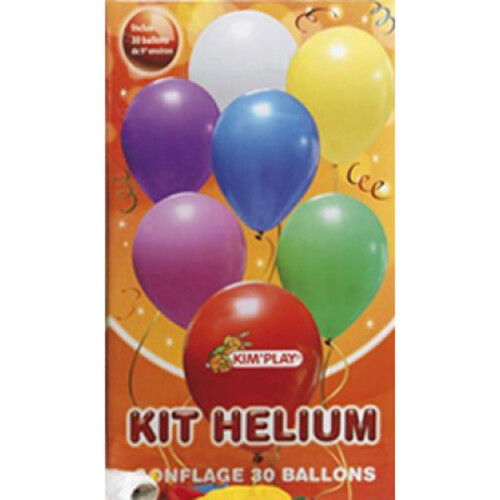 Kim'Play Kit Bombonne D'Helium + 30 Ballons À Gonfler