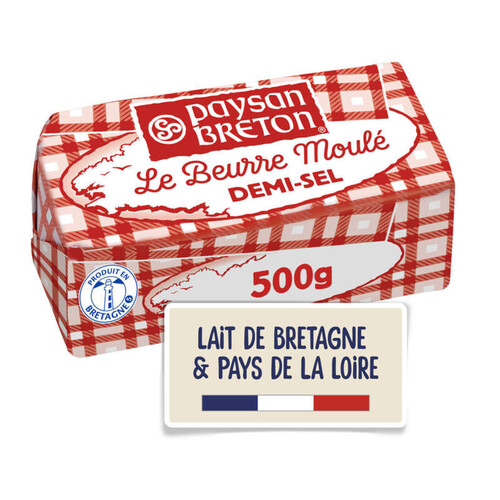 Paysan Breton Beurre Moulé Demi-Sel 500g