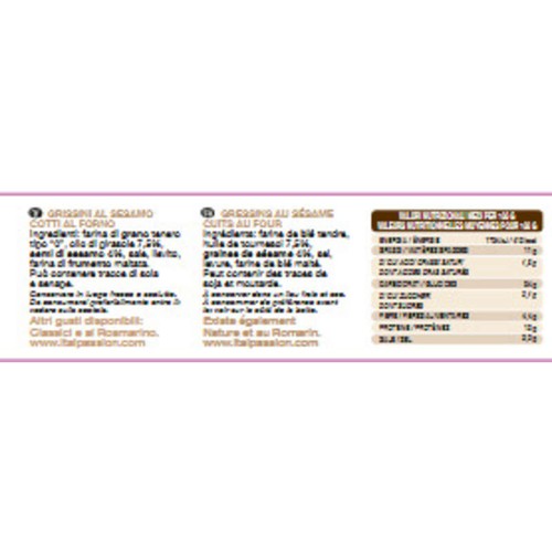 Florelli Gressins Torinesi Sésame 125g