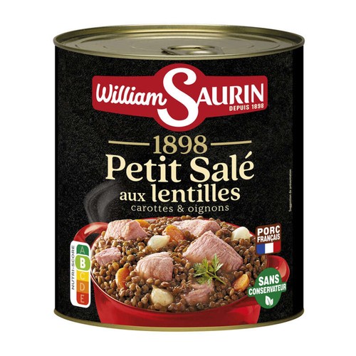 William Saurin Petit salé aux Lentilles 1898 840g