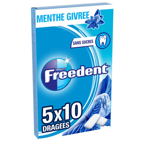 Freedent Chewing Gum à La Menthe Givrée Sans Sucres 70g