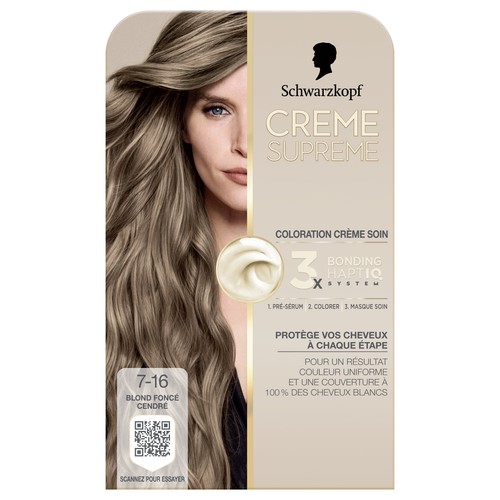 Schwarzkopf Crème Suprême 7-16 Blond Foncé Cendré