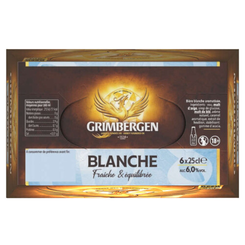 Grimbergen Bière Blanche 6X25Cl