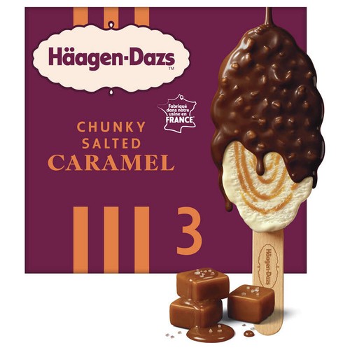 Häagen-Dazs Bâtonnet Chunky Salted Caramel x3 240g