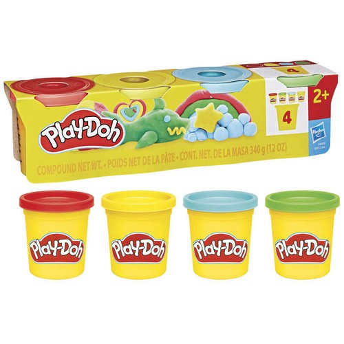 Play-Doh Pack de 4 pots de pâte à modeler