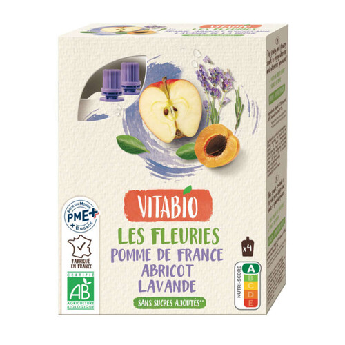 [Par Naturalia] Vitabio Les Fleuries Pomme Abricot d'Occitanie Lavande de la Drôme 4x120g