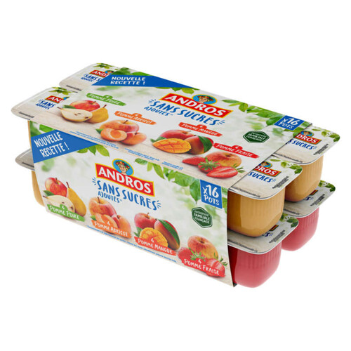 Andros Compote aux fruits 16 x 100g