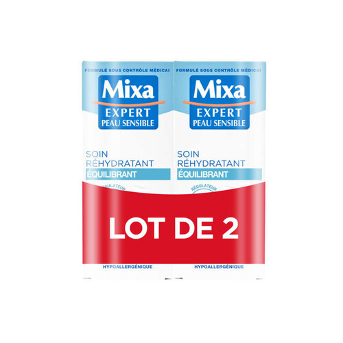 Mixa Expert soin réhydratant peaux sensibles 2x50ml
