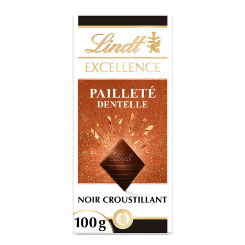 Lindt Excellence Tablette de chocolat noir croustillant 100g